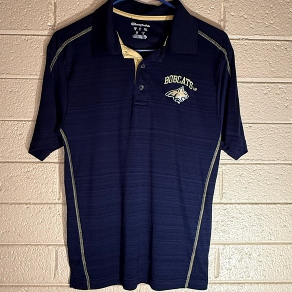 Champion Dark Blue Men's Polo with Gold Accents